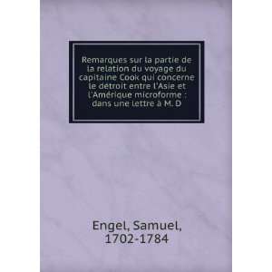   dans une lettre Ã  M. D. Samuel, 1702 1784 Engel  Books