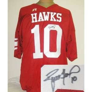  Brett Favre Autographed/Hand Signed Hancock High School Jersey 