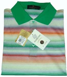 Bugatchi Uomo NWT L 100% Cotton Short Sleeve Mens Golf Polo Shirt Filo 