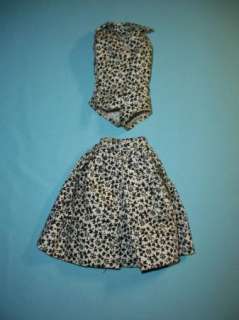 Vintage Barbie Doll Black & White Tagged Pak Skirt & Blouse Shirt 