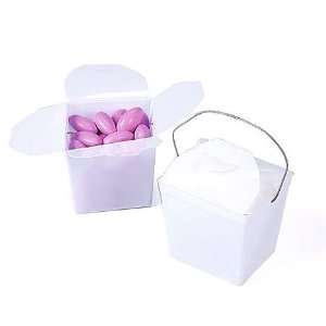  Plastic Mini White Takeout Boxes   Favor Containers (1 dz 