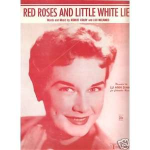  Sheet Music Lu Ann Sims Red Roses And Little White Lies 