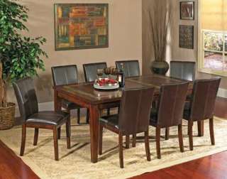 DAVENPORT DINING ROOM TABLE SET WITH SLATE INLAY 9 PC.  
