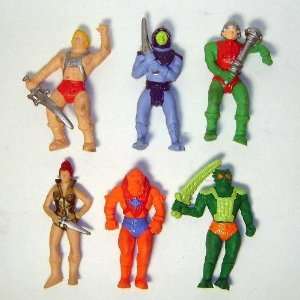  Set of 6 He Man and the Masters of the Universe Rubber 