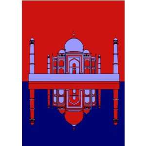   Lonvig   23 Inches x 33 Inches   Taj Mahal Red/B