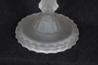 L50 ANTIQUE EAPG DUNCAN 1800S THREE FACE COVERED LARGE COMPOTE FLINT 