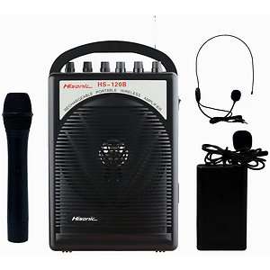 Hisonic HS120B Portable PA System with Wireless Microphones Black 40 