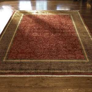  Red/Gold Royal Sari Wool Area Rug   5 x 7   Frontgate 