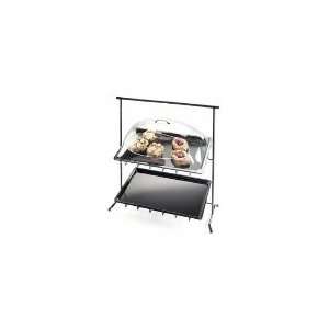  Cal Mil 1006   Black Iron Frame Display w/ 2 Sloped Tiers 