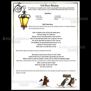 FULL MOON BLESSING print witch halloween raven mice  