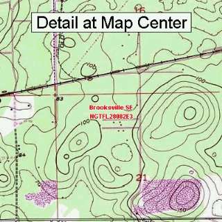 USGS Topographic Quadrangle Map   Brooksville SE, Florida (Folded 