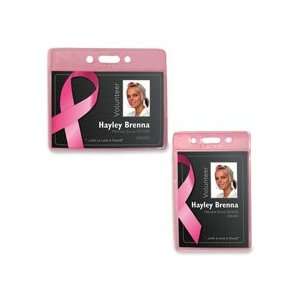  Baumgartens Products   Badge Holders, Breast Cancer, 3 3/4 