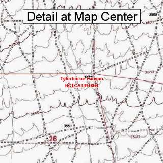 USGS Topographic Quadrangle Map   Tylerhorse Canyon, California 