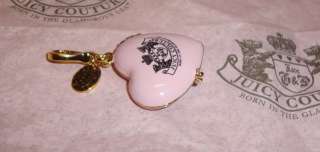 Juicy Couture Sweet Couture Heart Compact Charm 4 Bracelet Necklace 