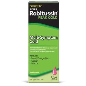  Robitussin Peak Cold Multi Symptom Cold, 8 Fluid Ounce 
