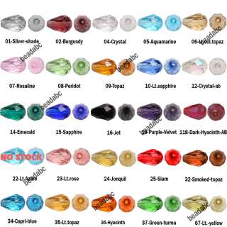 5500 8mm teardrop 40pcs For Swarovski Crystal Beads Lots loose beads 