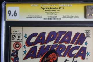 Captain America 111 CGC 9.6 HIGHEST grade Signature Series in 