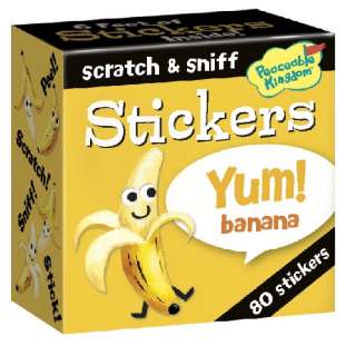 Mini Box of 80 Banana Scented Scratch & Sniff Stickers  