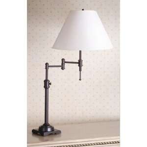 State Street Swing Arm Table Lamp with Classic Empire Shade in Antique 