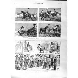  1881 BRITISH BURMAH HOG HUNT PARSEE SPORT HORSES