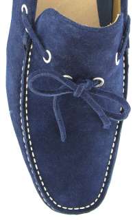 New $400 Sutor Mantellassi Navy Blue Shoes 7/6  