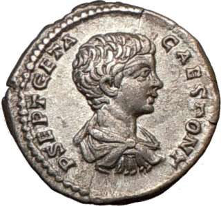 GETA 202AD Silver Ancient Roman Coin Securitas Rare  