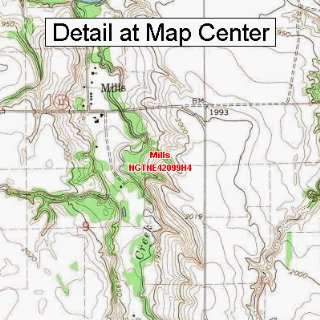  USGS Topographic Quadrangle Map   Mills, Nebraska (Folded 