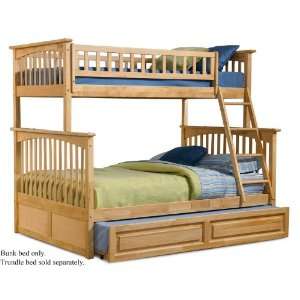 Twin Full Size Bunk Bed Natural Maple Finish 