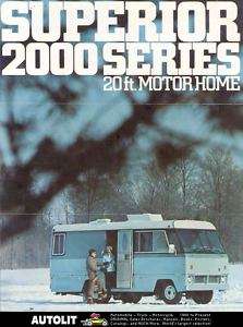 1973 Superior 2000 Series Dodge Motorhome RV Brochure  
