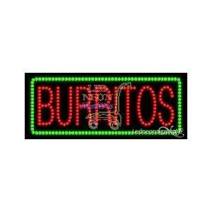  Burritos LED Business Sign 11 Tall x 27 Wide x 1 Deep 