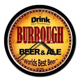  BURROUGH beer and ale cerveza wall clock 