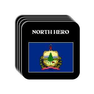  US State Flag   NORTH HERO, Vermont (VT) Set of 4 Mini 