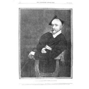  1857 ANTIQUE PORTRAIT TITIANS SCHOOLMASTER MORONI