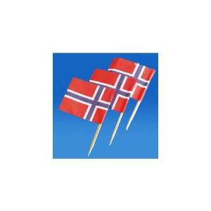  Norway Flag Toothpicks   50 Pk.