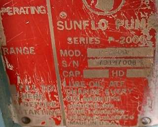 SunFlo 30HP High Speed&Pressure Turbine Pump 180gpm 1KP  