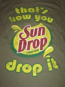 XL X Large Junior Olive Green Thats How You Drop It Sun Drop Grapic 