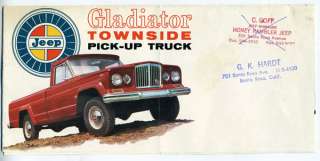1960s Jeep Gladiator Townside Truck Brochure  