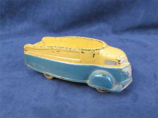 Vintage Sun Rubber 4 1/2 Futuristic Open Toy Truck  
