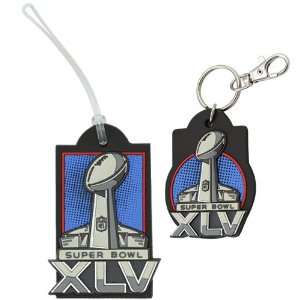  Super Bowl XLV Special Edition Travel Tag & Keychain Set 