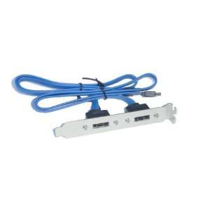  2 Port SATA Cable to eSATA Adapter Bracket Electronics