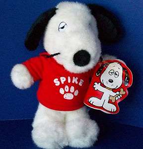 Vintage Plush Snoopys Brother SPIKE puppy with TAGS Peanuts dog DAKIN 