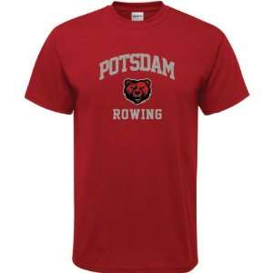  SUNY Potsdam Bears Cardinal Red Rowing Arch T Shirt 