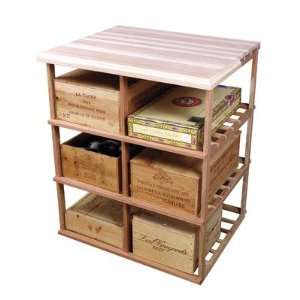 Wine Cellar DX XX CASE Designer Double Deep Wood Case Storage Table 