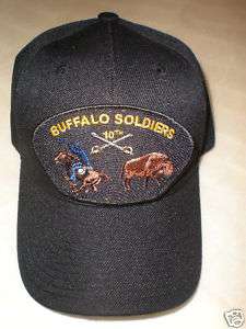 BUFFALO SOLDIERS (10TH CAVALRY) MILITARY BASEBALL CAP  
