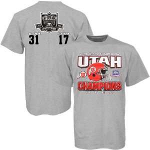  Utah Utes Ash 2009 Sugar Bowl Champions Score T shirt 