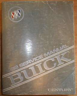1992 Buick Century Shop Service Repair Manual 92  