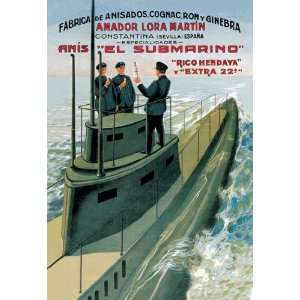  Anis El Submarino 12x18 Giclee on canvas