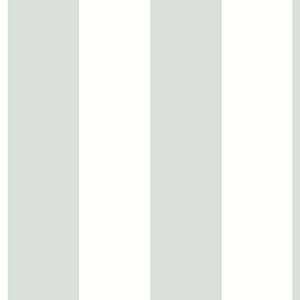 Silver and White Striped Wallpaper (2.5 wide)  