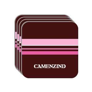 Personal Name Gift   CAMENZIND Set of 4 Mini Mousepad Coasters (pink 