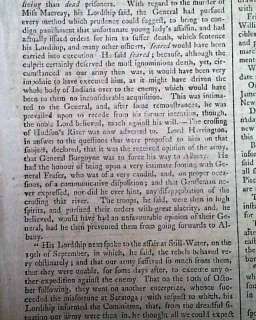 AMERICAN Reunite w/ England Revolutionary War 1779 Newspaper  